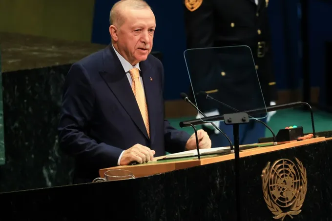 أردوغان يهاجم إسرائيل في الأمم المتحدة ويدعو لإلغاء الفيتو والاعتراف بفلسطين