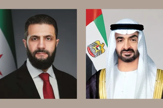الشرع يتصل بمحمد بن زايد لتعزيز العلاقات السورية-الإماراتية ومناقشة القضايا الإقليمية